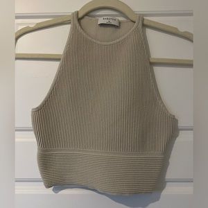 Babaton Sculpt Knit Tank, XS, Matte Pearl